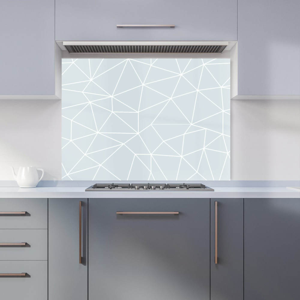 Warren Reed Designer Geometric Triangle Pattern Glass Kitchen Splashback 65 x 90cm Image 1