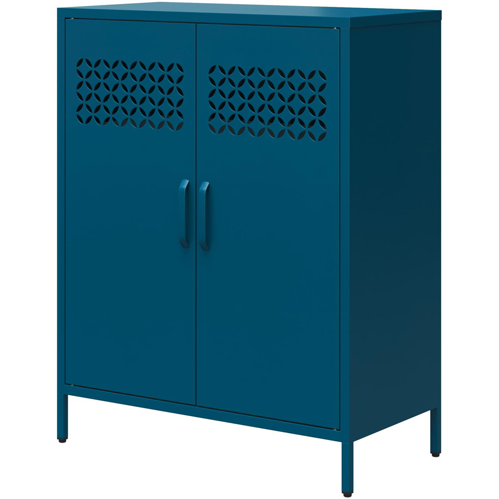 Dorel Annie 2 Door Deep Blue Storage Cabinet Image 7