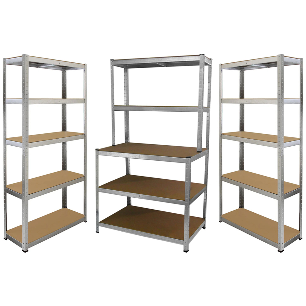 Monster Shop Galwix Shelving Rack with Workbench 3 Pack Image 1