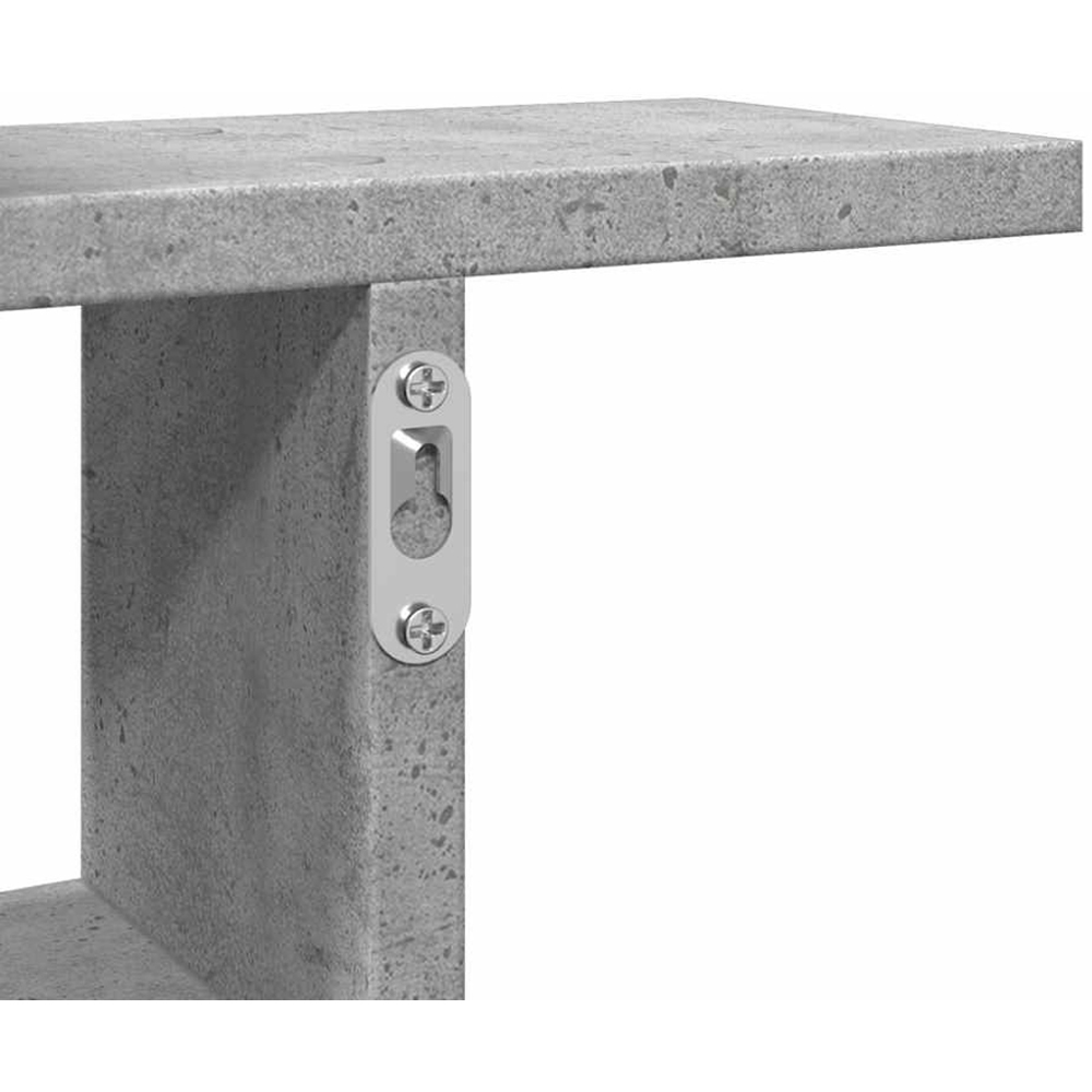 vidaXL 38 x 12 x 38cm Grey Wall Shelf Image 8