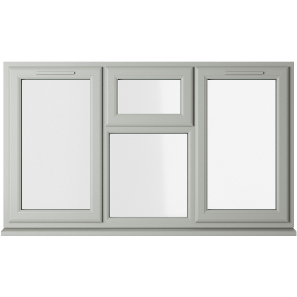 Crystal Agate and White LH and RH Side Hung and Top Centre Clear Double Glazed Window 1770 x 1115mm Image 1