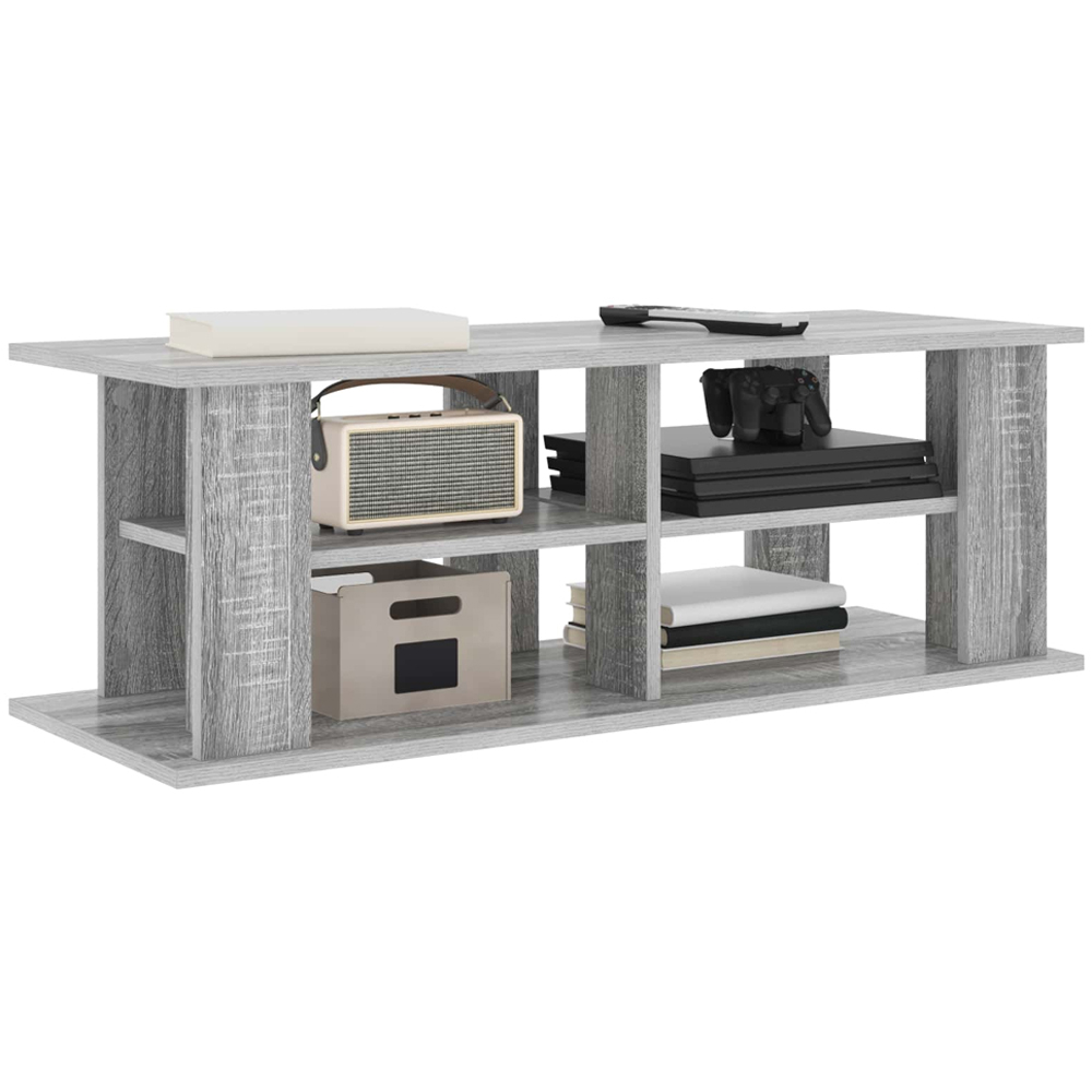 vidaXL 4 Shelf Grey Sonoma TV Stand Image 3