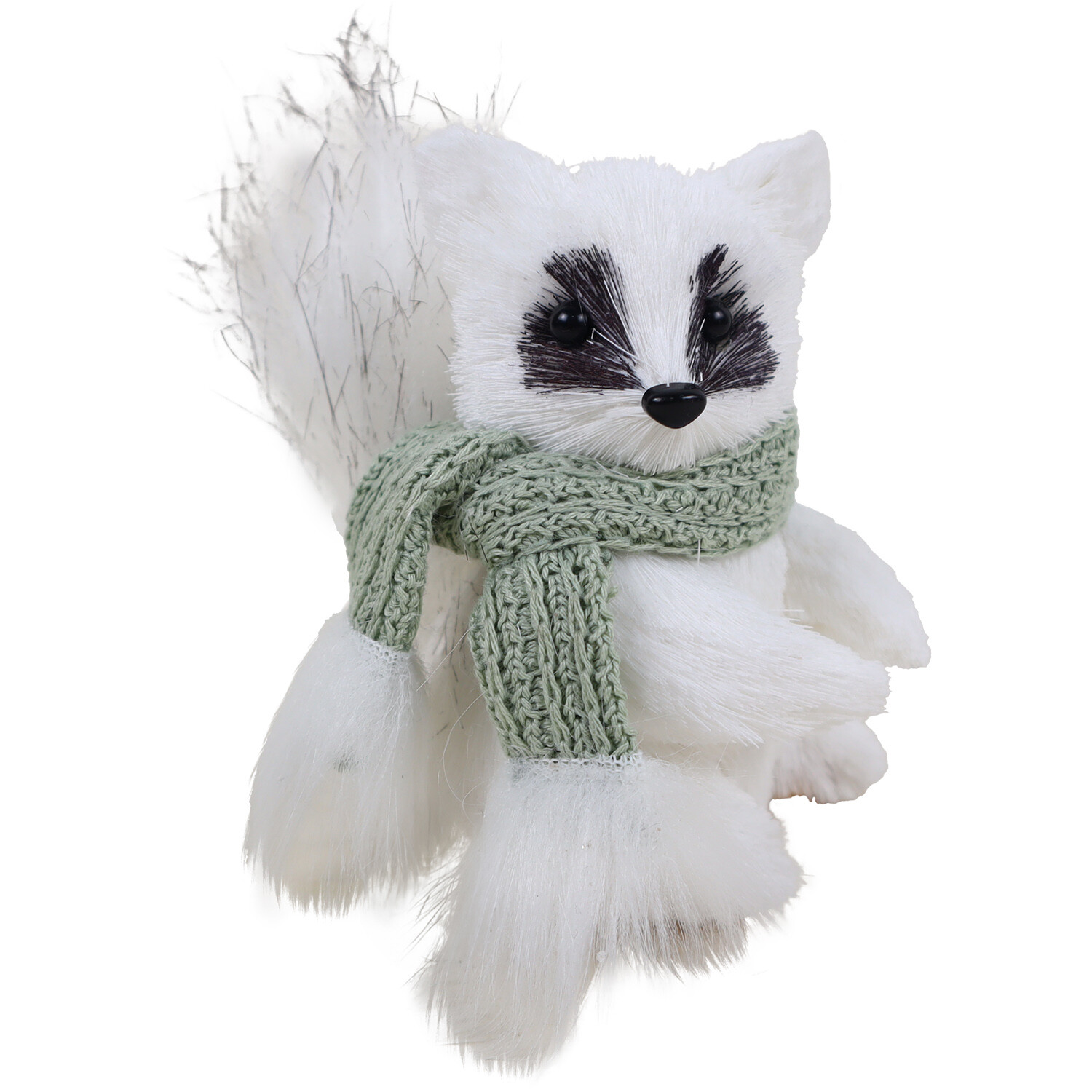 Cosy Winter Racoon - White Image