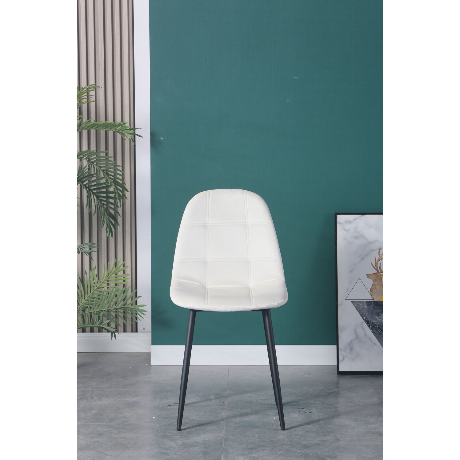 Ziva Navy Cream Pair Of Chairs Image 2