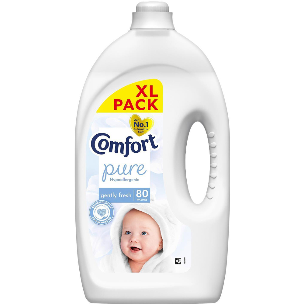 Comfort Pure Gently Fresh Hypoallergenic Fabric Conditioner 80 Washes 2.4L 4 Pack Image 2