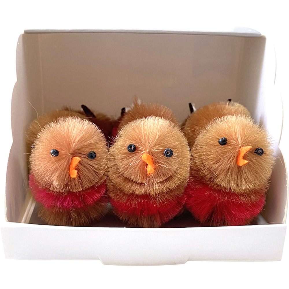 Pack of 6 Fluffy Robins Image 1