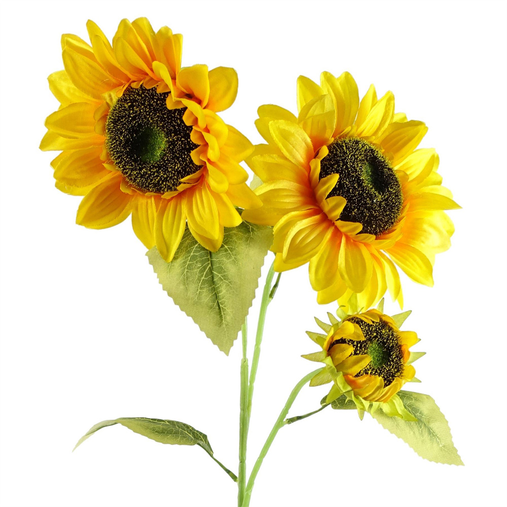 Leaf Yellow Sunflower Single Stem Artificial Flower 2.9ft 6 Pack Image 5