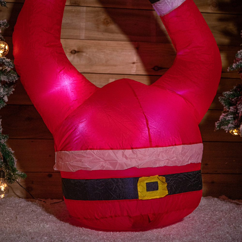 Samuel Alexander Buried Santa Light Up Inflatable Christmas Decoration 4ft Image 4