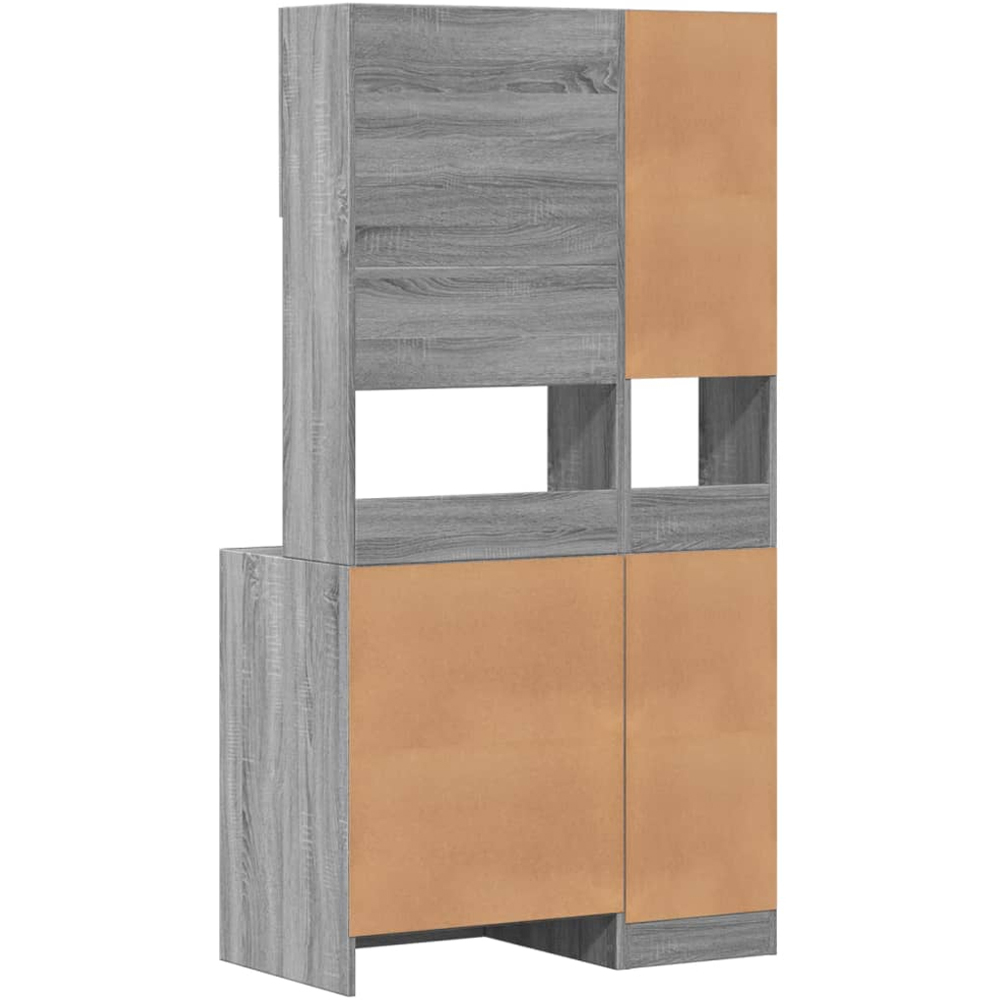 vidaXL 5 Door 2 Drawer Single Shelf Grey Sonoma Kitchen Cabinet Image 6
