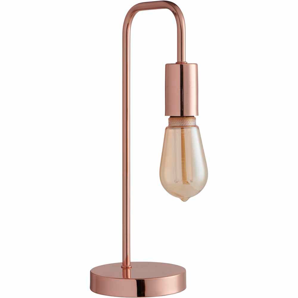 Wilko Copper Angled Table Lamp Image 2
