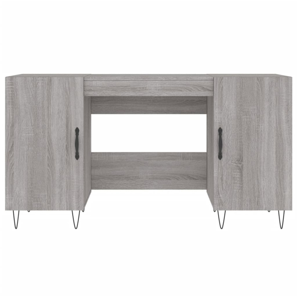 vidaXL 2 Door Computer Desk Grey Sonoma Image 6