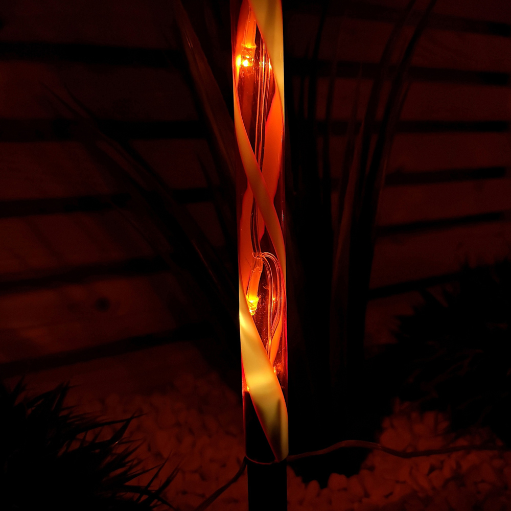 Samuel Alexander 6 Piece LED Red and White Stripe Christmas Candy Cane Light Set Image 7