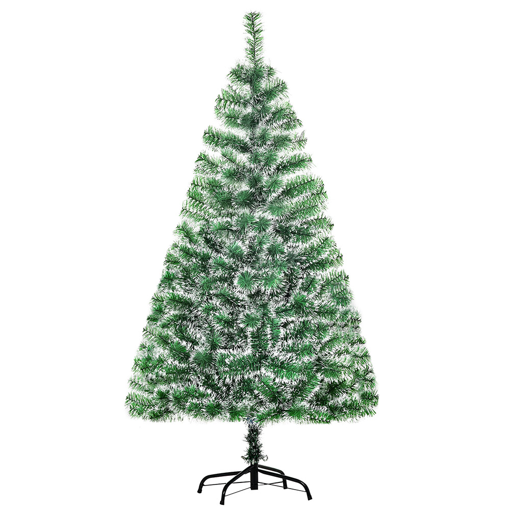Everglow Full Bodied Green Artificial Pine Christmas Tree 4.9ft Image 1