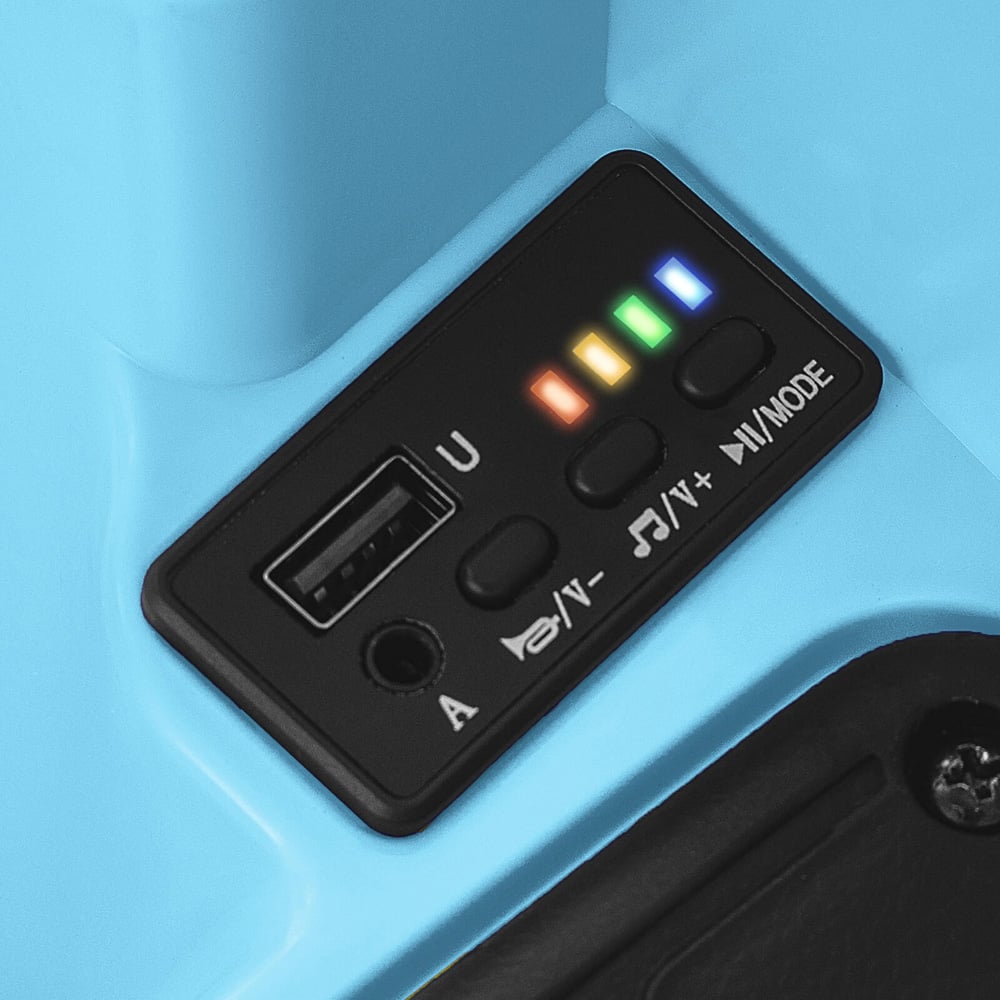 Costway Kids Blue Ride On Bumper Car with Flashing Lights and Remote Control 12V Image 5