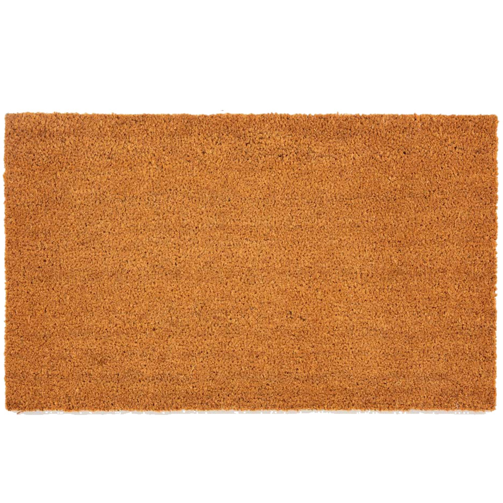 Astley Natural Plain Coir Doormat 45 x 75cm Image 1