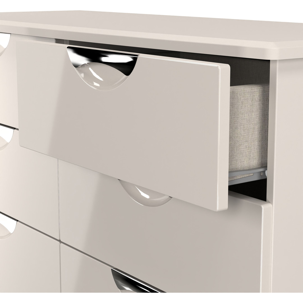 Crowndale Camden 6 Drawer Kashmir Gloss Wide Chest of Drawers Ready Assembled Image 6