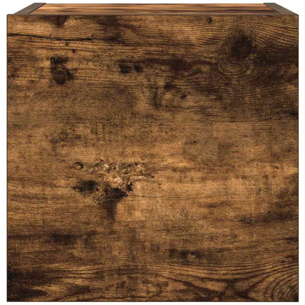 vidaXL Single Door Brown Smoked Oak Wall Mounted TV Cabinet Image 3