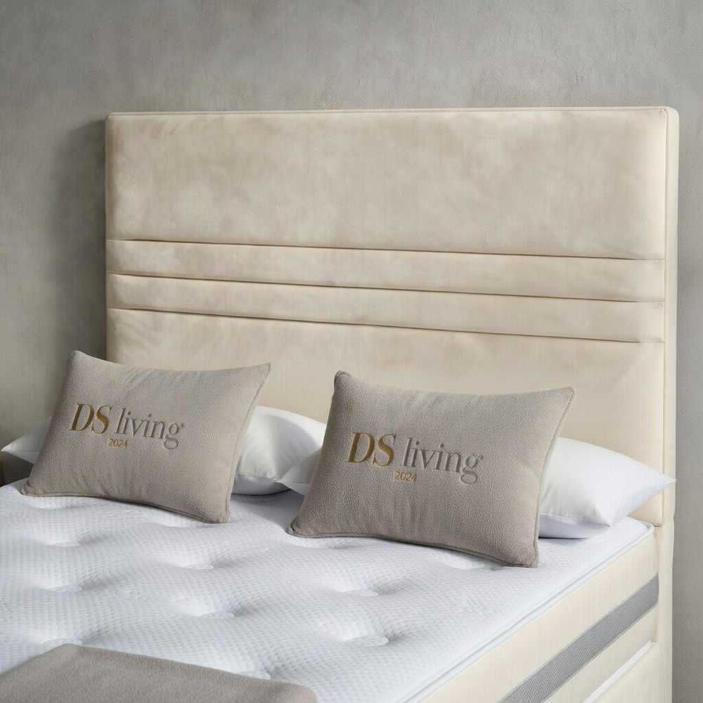 DS Living Harrington Super King Size Cream Plush Divan Bed Image 2