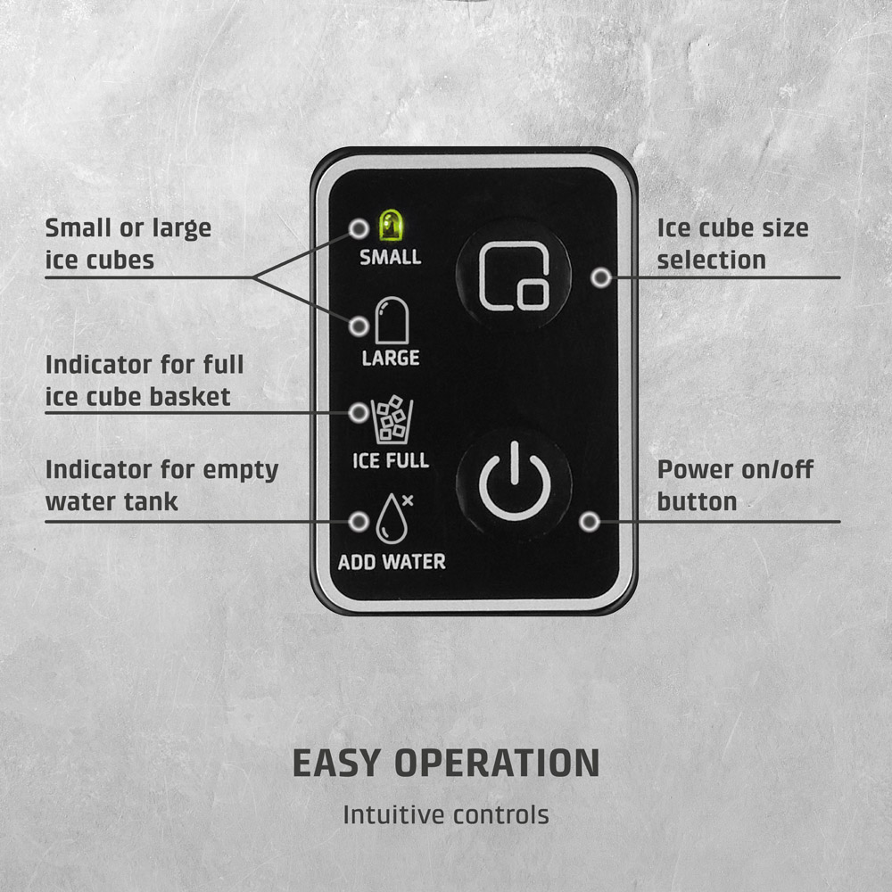 CASO Design IceChef 03401 Black Compact Ice Cube Maker 1L 120W Image 4