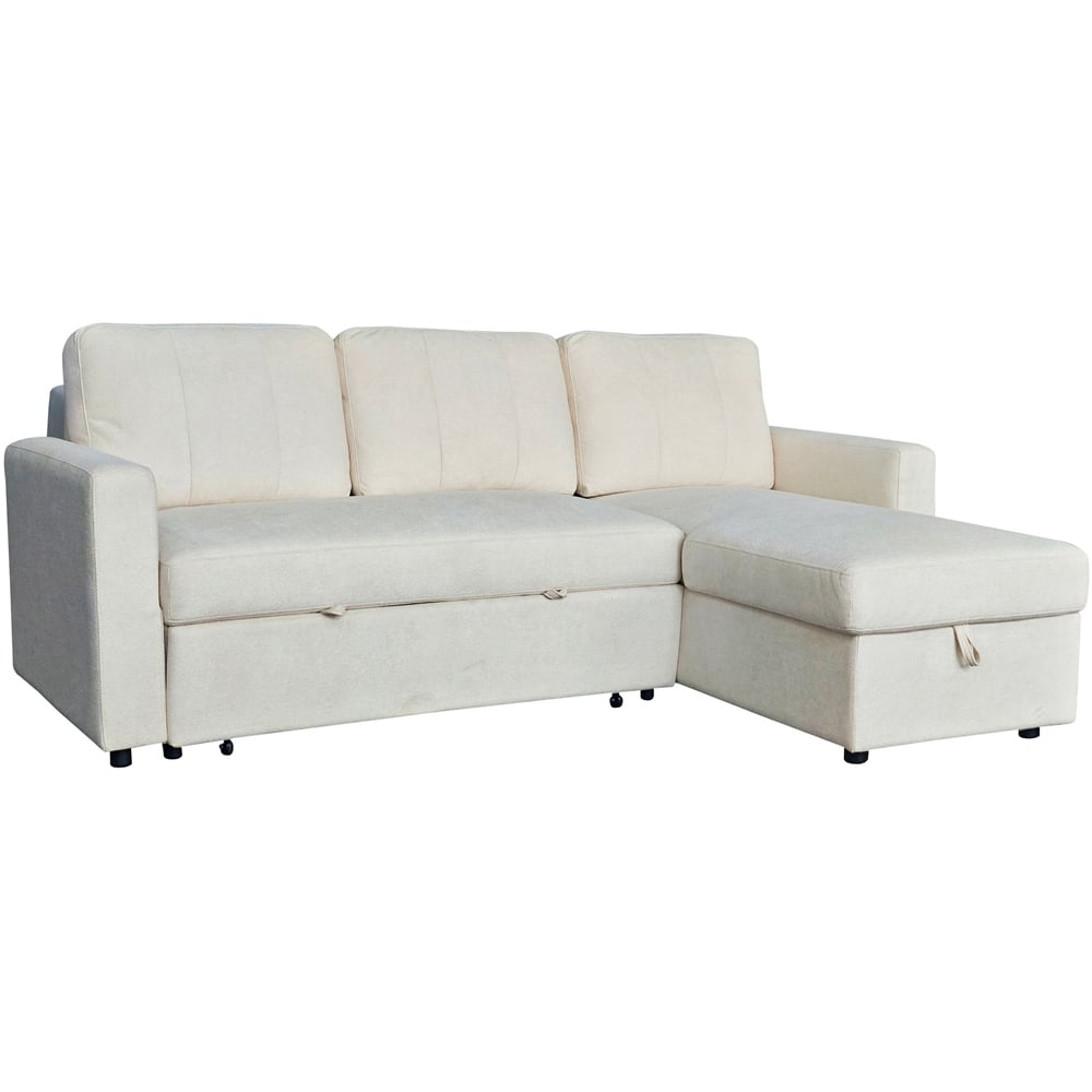 Aspire Nexis 3 Seater Natural Right Hand Chaise Corner Sofa Bed Image 7