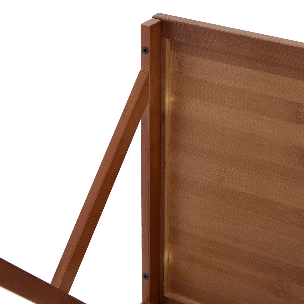 Living and Home Single Shelf Brown Wooden Spice Rack Organiser Image 3