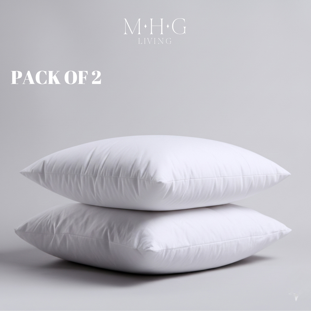 MHG Living White Hollowfibre Square Cushion Pad 65 x 65cm 2 Pack Image 3