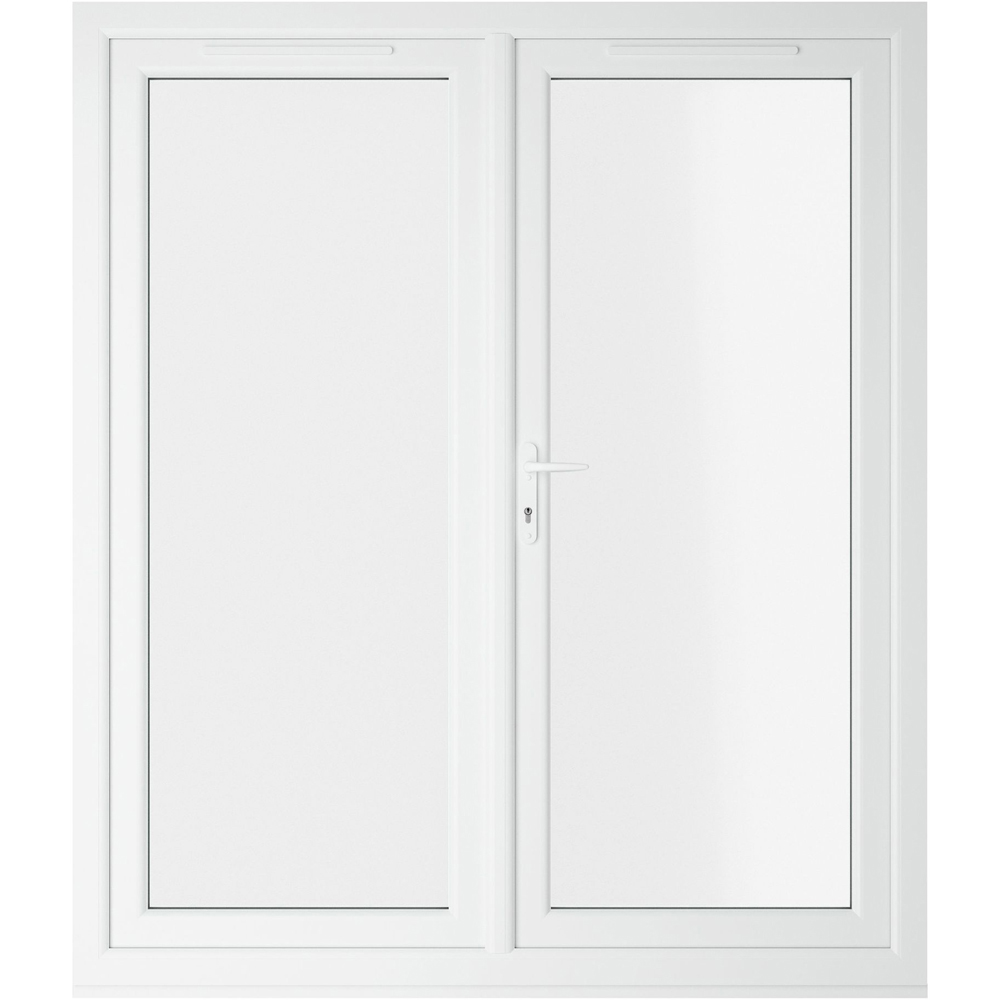 Crystal Black and White LH Master Clear Glass uPVC Double Glazed French Door 1790 x 2055mm Image 3