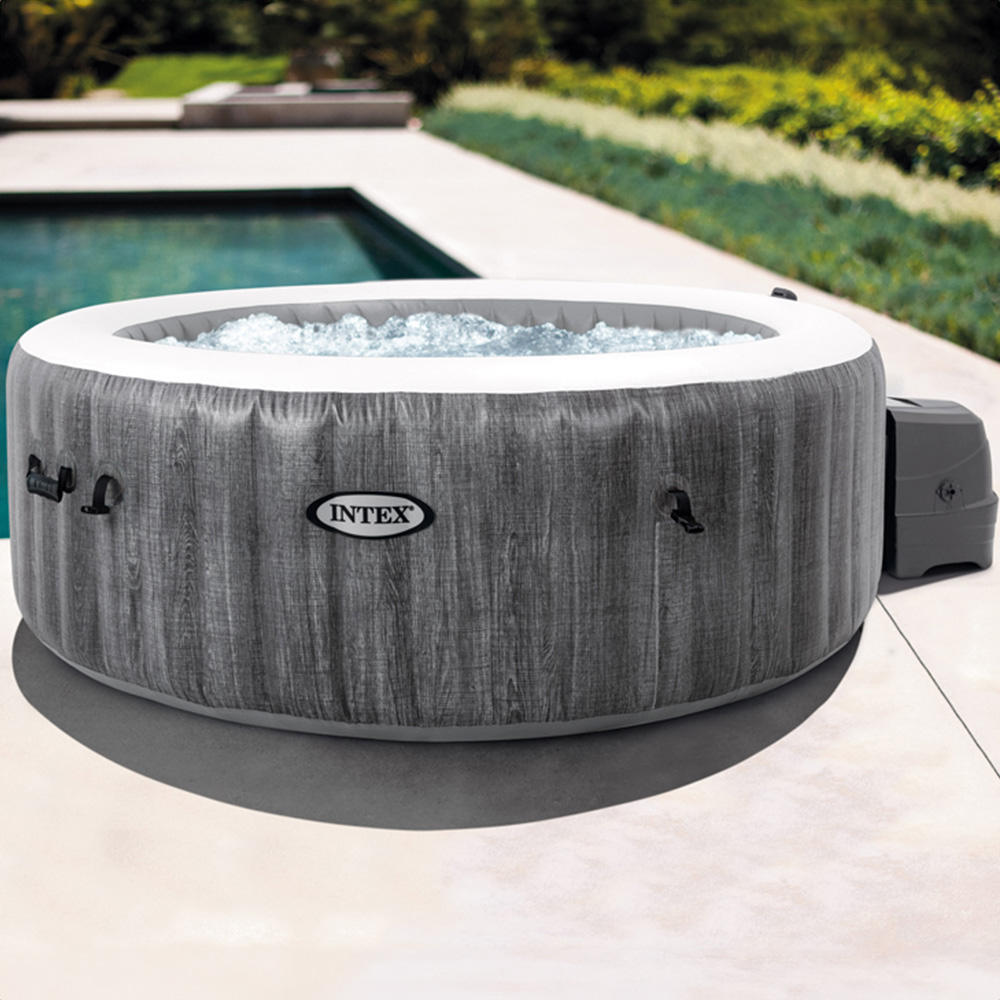 Intex PureSpa 4 Person Greywood Deluxe Hot Tub 71 x 196cm Image 8