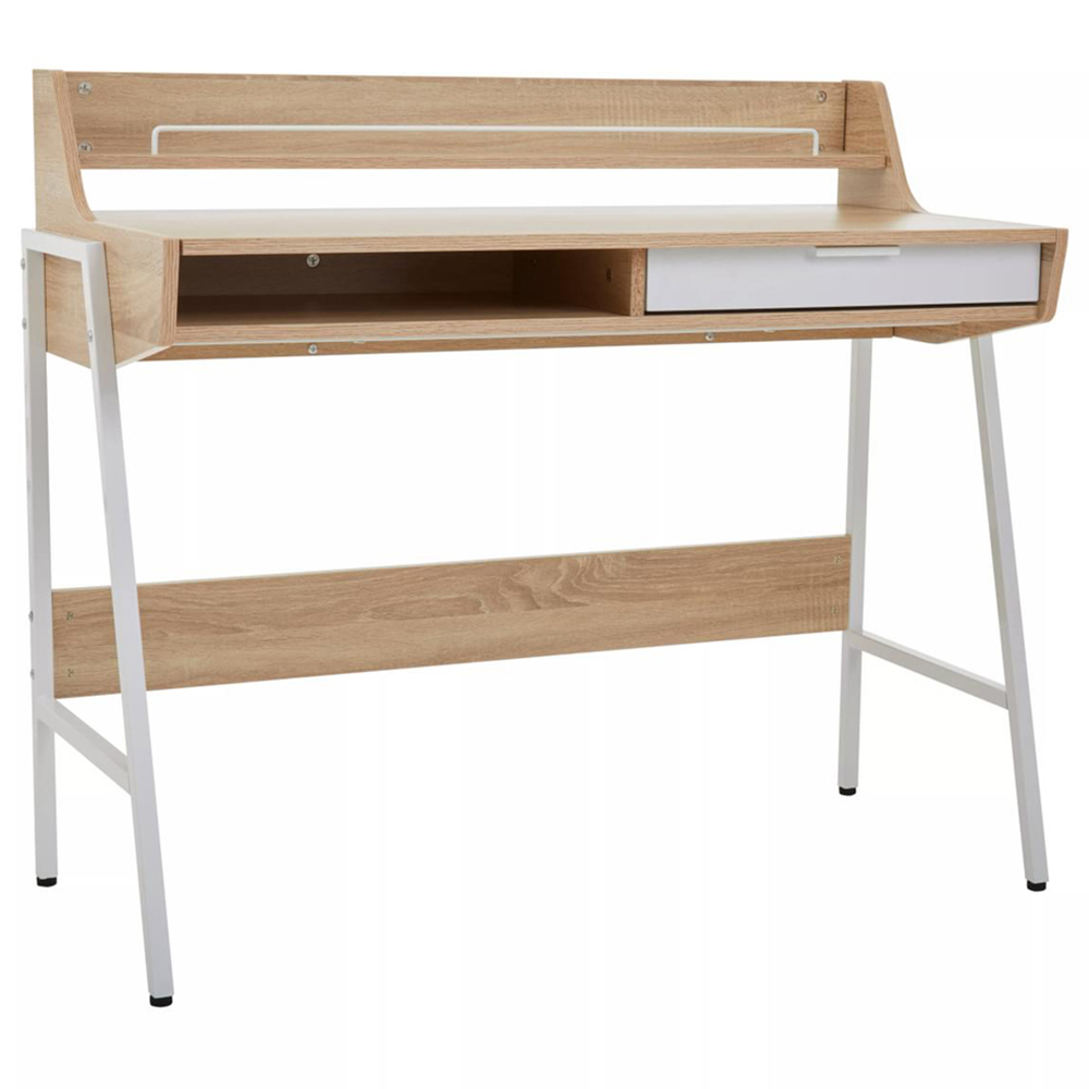 Premier Housewares Bradbury Natural Oak Veneer Desk Image 3