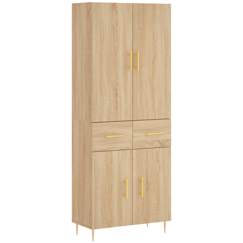vidaXL 4 Door 2 Drawer Sonoma Oak Highboard Image 2