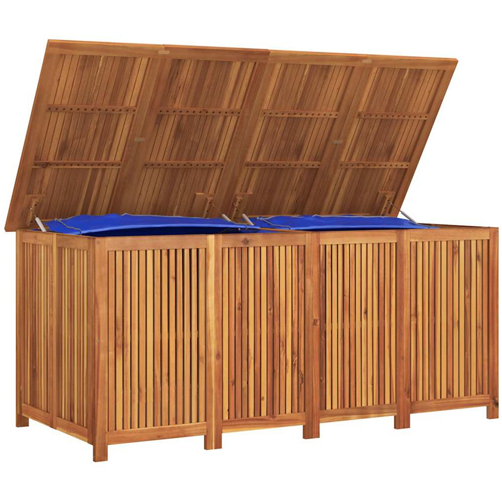vidaXL 75 x 175 x 80cm Brown Acacia Wood Garden Storage Box Image 3