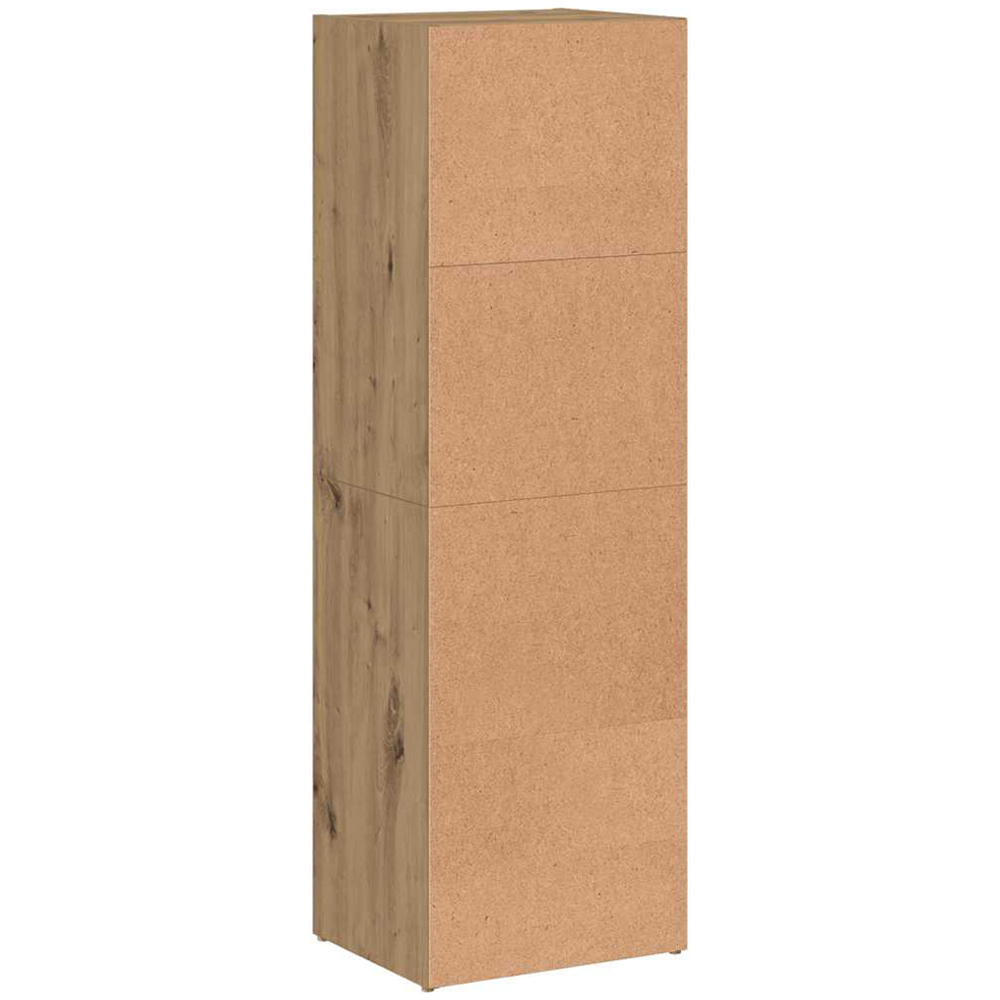 vidaXL 3 Shelf Artisanal Oak Bookcase Image 6