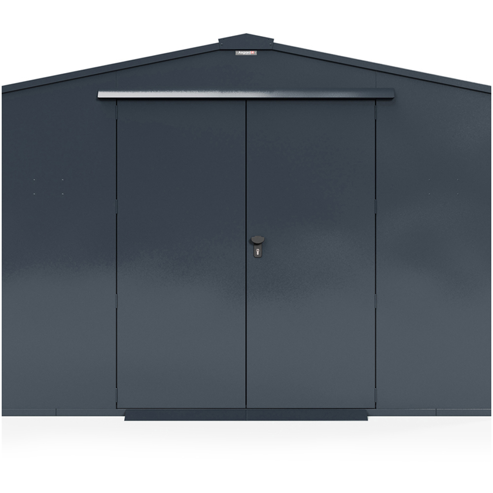 Asgard Garrison Secured by Design 10 x 7ft Grey Metal Workshop Shed with Floor and 5 Point Locking Image 3