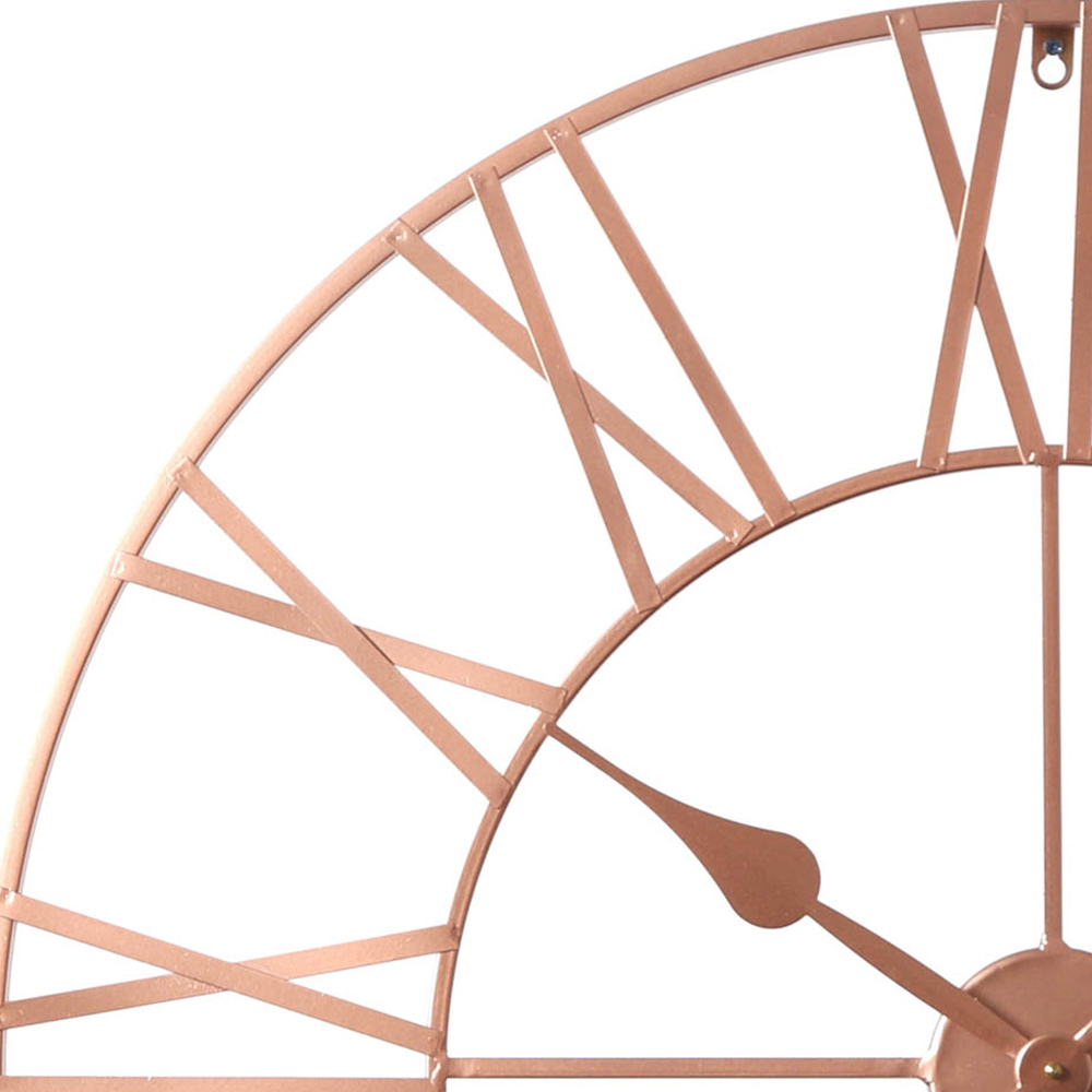 EOS Copper Skeleton Wall Clock with Roman Numerals 80cm Image 4