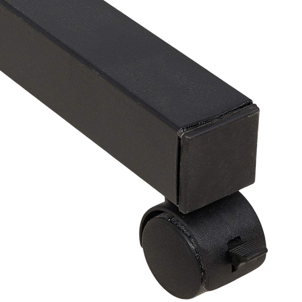 Living and Home Black Height Adjustable Mobile Desk with Lockable Wheels Image 6