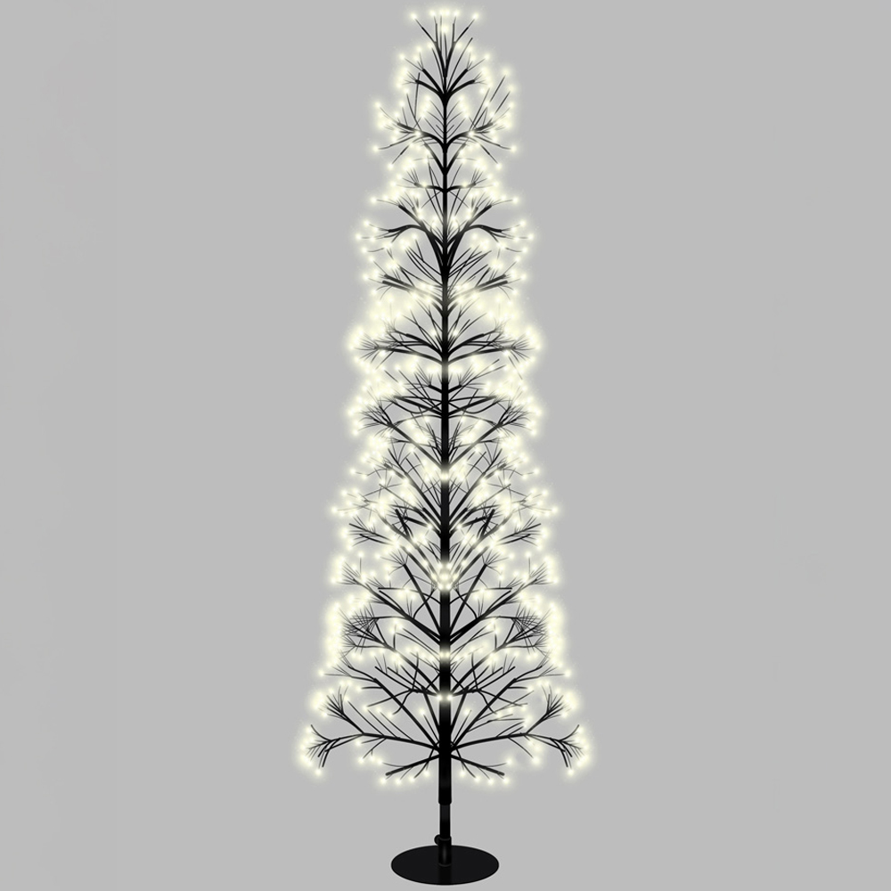 Xmas Haus 3000 Warm White Micro LED Black Firework Tree 6ft Image 3