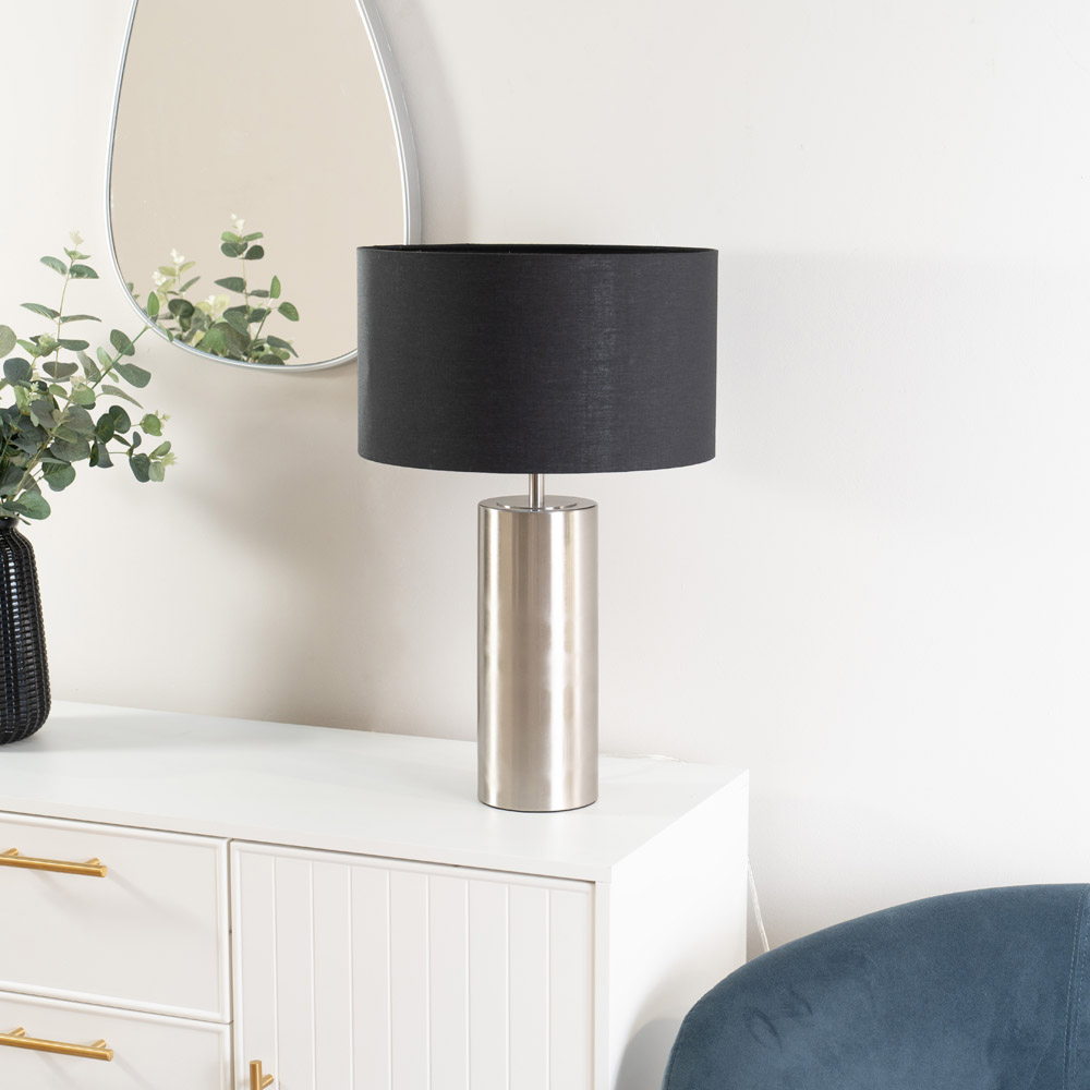 ValueLights Lexy Black Shade Chrome Touch LED Table Lamp Image 6