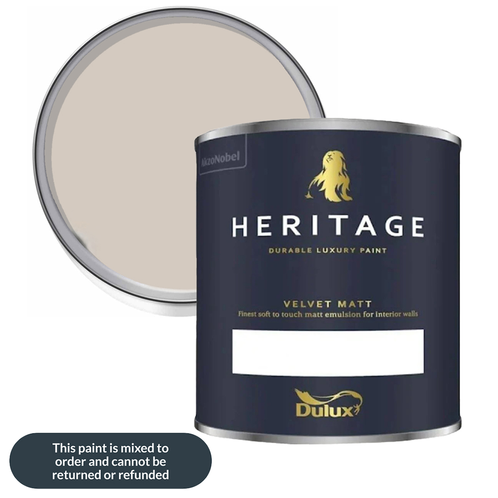 Dulux Heritage Walls and Ceilings Pale Walnut Velvet Matt Emulsion Paint 1L Image 1