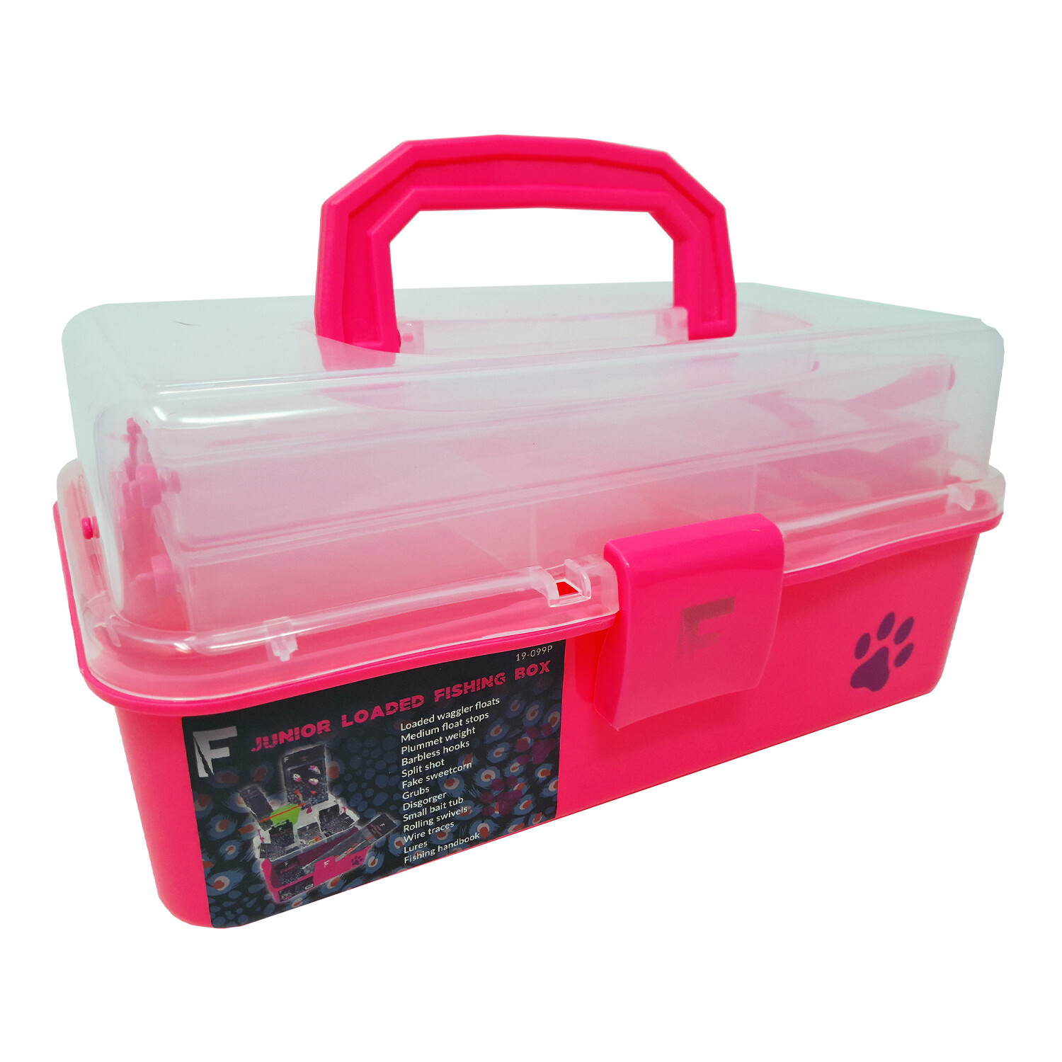 Junior Loaded Fishing Box - Pink Image 1