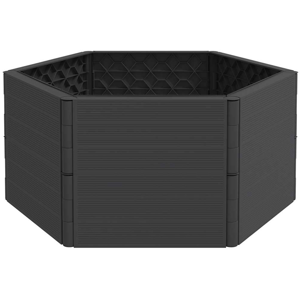 vidaXL Anthracite Polypropylene Modular Garden Planter Image 2