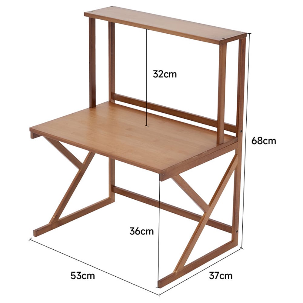 Living and Home 2 Shelf Brown Wooden Spice Rack Organiser Image 8