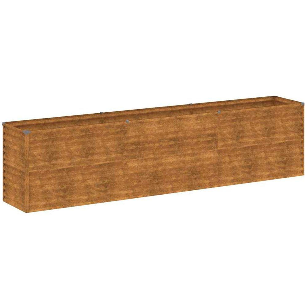 vidaXL Brown Corten Steel Raised Garden Bed 291 x 50 x 69cm Image 1