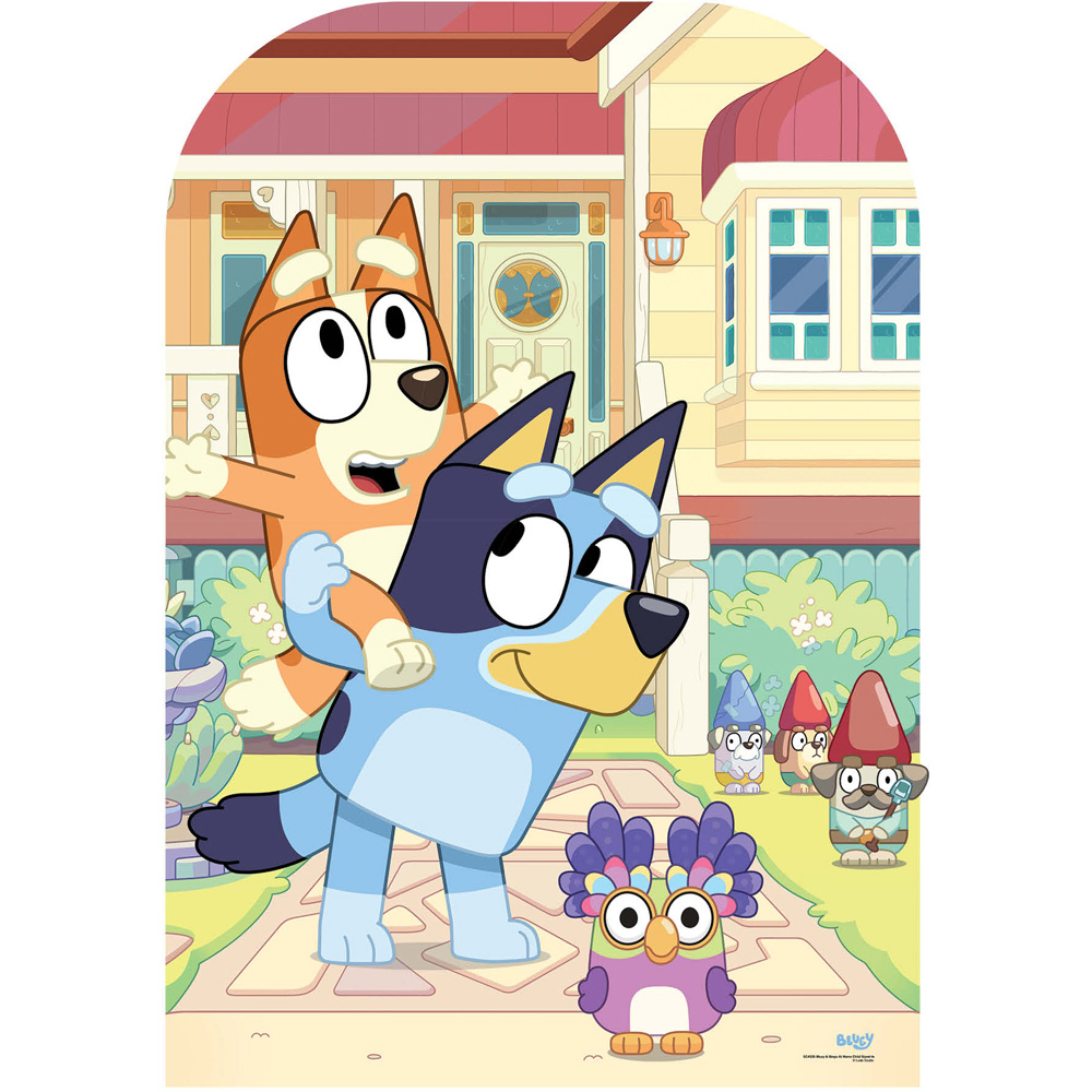 Star Cutouts Bluey and Bingo At Home Child Stand In Cutout 4.5ft Image 1