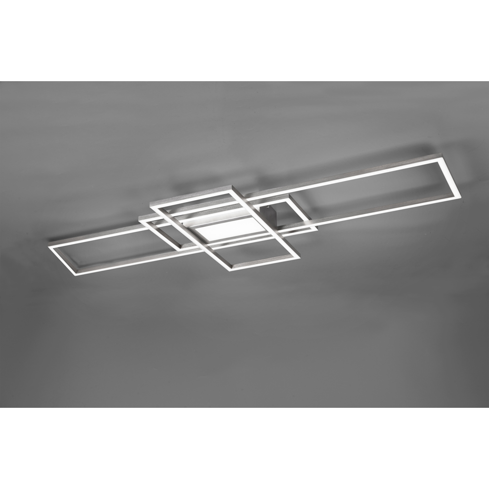 TRIO Irvine Nickel Matt Integrated LED Ceiling Light Image 3