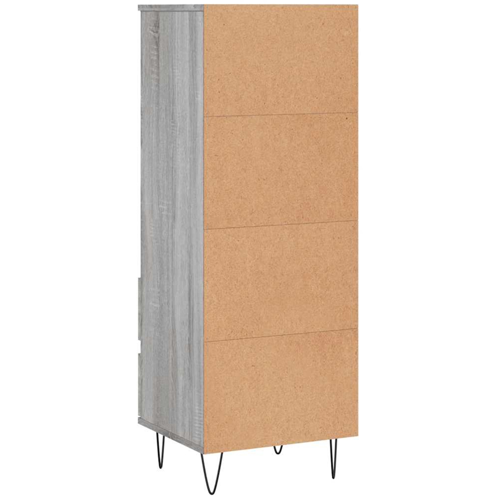 vidaXL 2 Drawer 3 Shelf Grey Sonoma Highboard Image 8