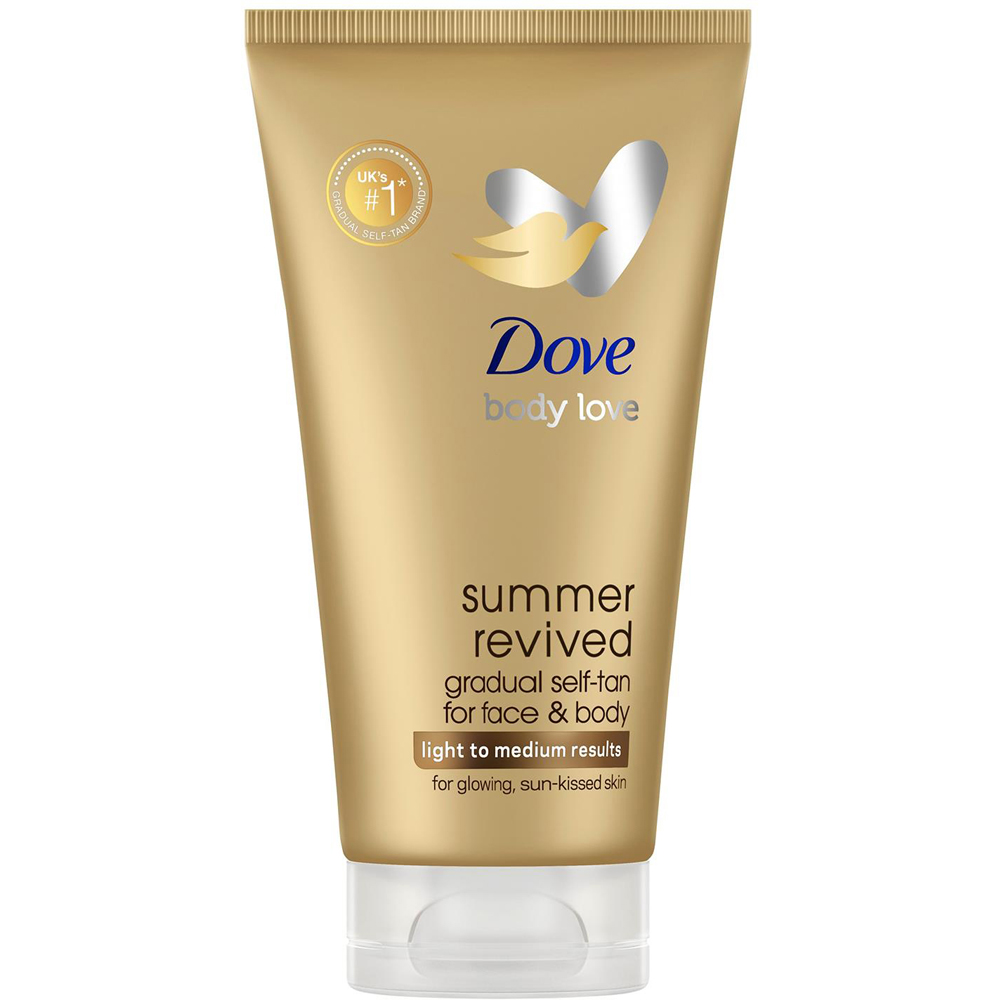 Dove Care+Radiant Glow Body Lotion and Summer Revived Fair To Medium Face Cream Set Image 4