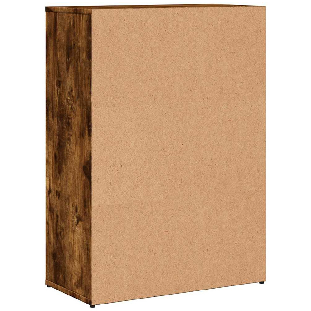 vidaXL 2 Door Single Drawer Smoked Oak Sideboard Set of 2 Image 7