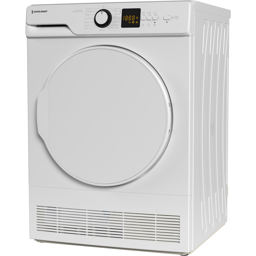 White Knight WK-AT8CW 8kg White Freestanding Tumble Dryer Image 4