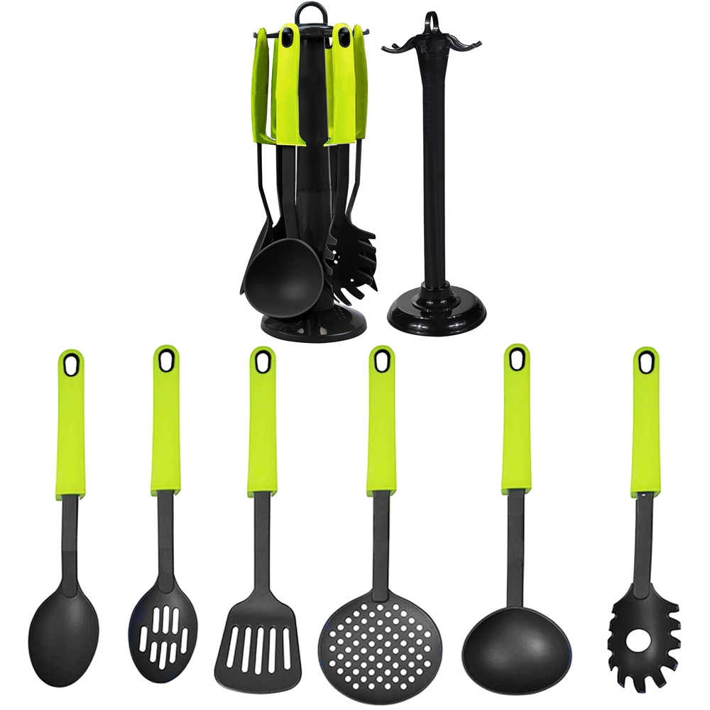 ATEK 7 Piece Non-Stick Kitchen Utensil Set with Stand Image 1