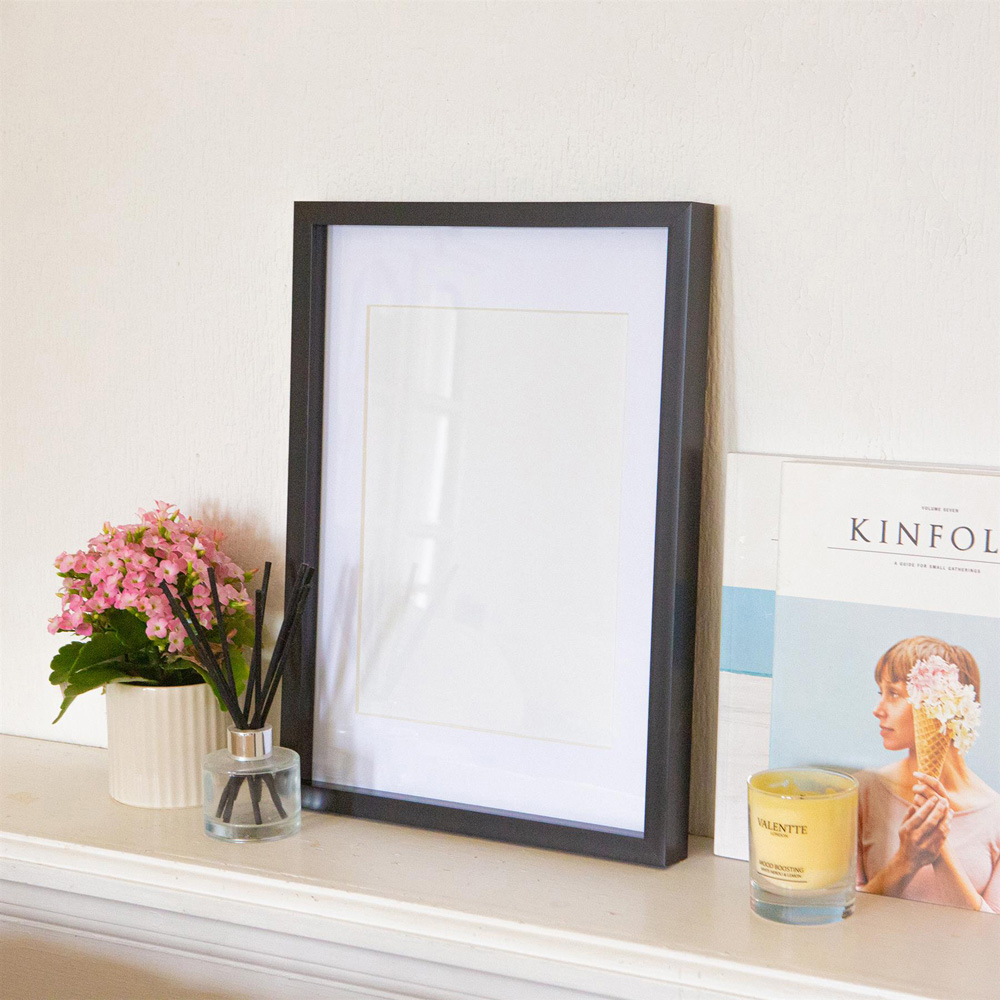 Nicola Spring Black Photo Frame 12 x 17 inch with White A4 Mount 2 Pack Image 3